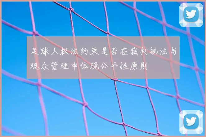 足球人权法约束是否在裁判执法与观众管理中体现公平性原则